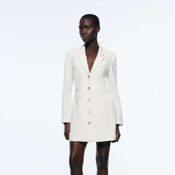 BNWT ZARA SIDE CUT OUT JUMPSUIT ROMPER WHITE ECRU | 2701/688 S - Picture 4 of 8